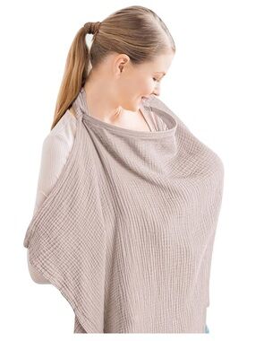 Konssy Muslin Nursing Cover Taupe